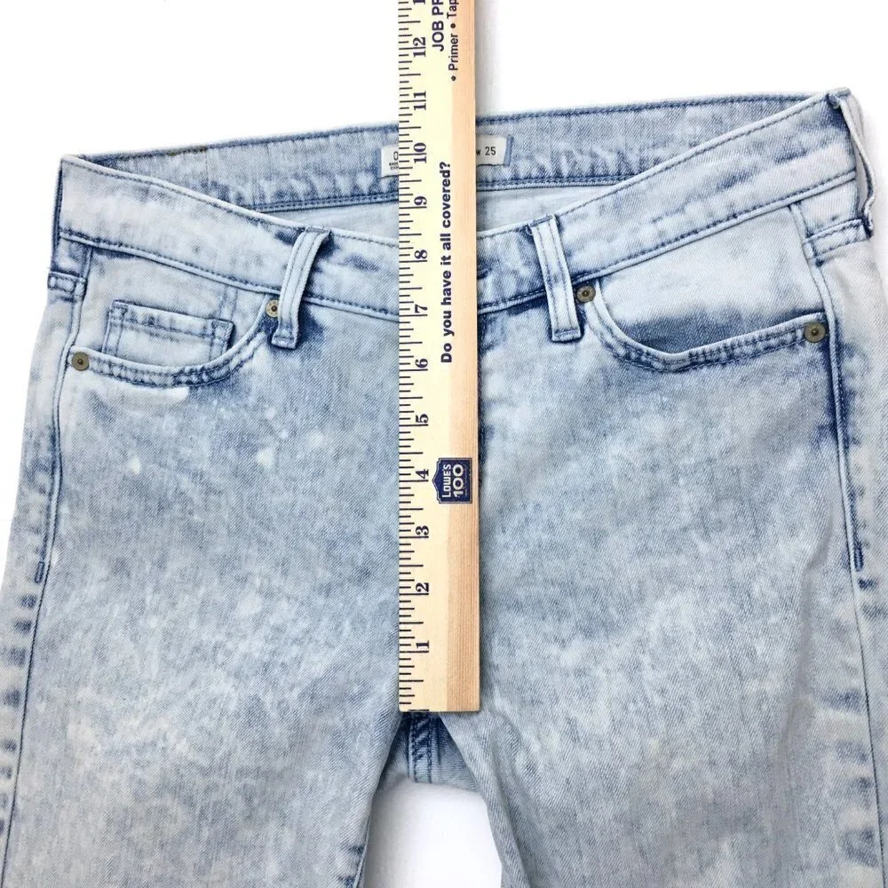 Abercrombie & Fitch Women's Straight Leg Jeans Distressed Light Wash Y2K size 0
